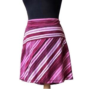 NEW! Aventura Skirt - Pink, Burgundy, White Stripes